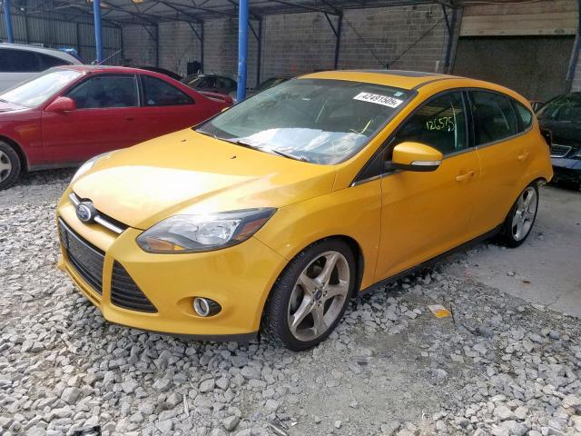 1FAHP3N28CL346137 - 2012 FORD FOCUS TITA YELLOW photo 2