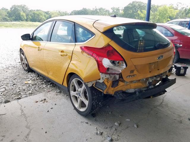 1FAHP3N28CL346137 - 2012 FORD FOCUS TITA YELLOW photo 3