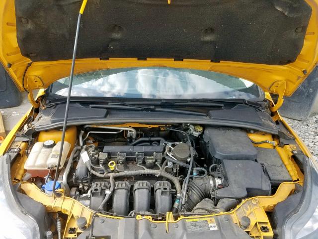 1FAHP3N28CL346137 - 2012 FORD FOCUS TITA YELLOW photo 7