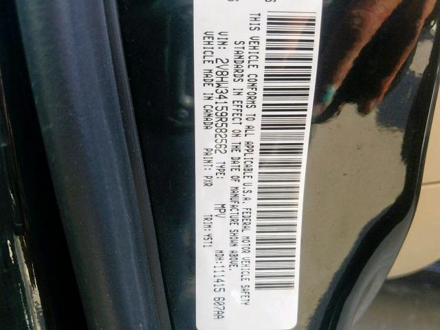 2V8HW34159R582562 - 2009 VOLKSWAGEN ROUTAN SE BLACK photo 10