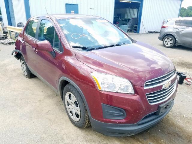 3GNCJKSB6GL260833 - 2016 CHEVROLET TRAX LS MAROON photo 1