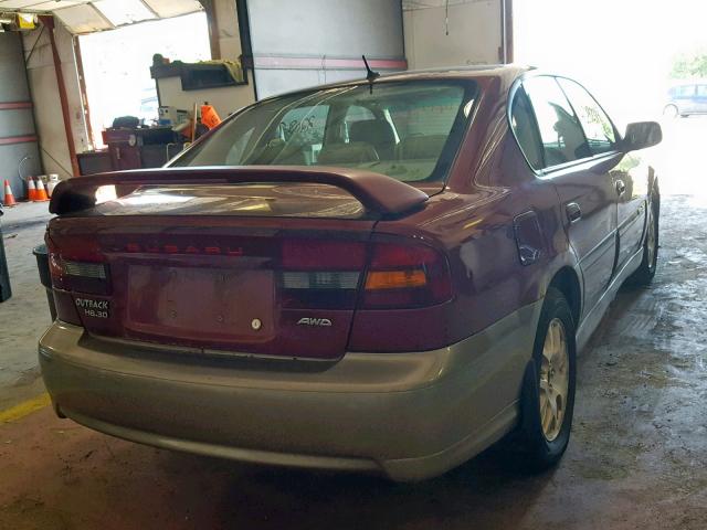 4S3BE896547210283 - 2004 SUBARU LEGACY OUT MAROON photo 4