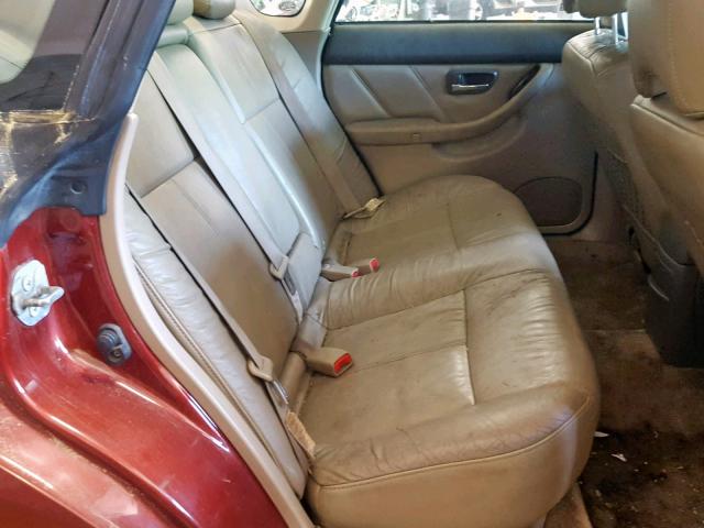 4S3BE896547210283 - 2004 SUBARU LEGACY OUT MAROON photo 6