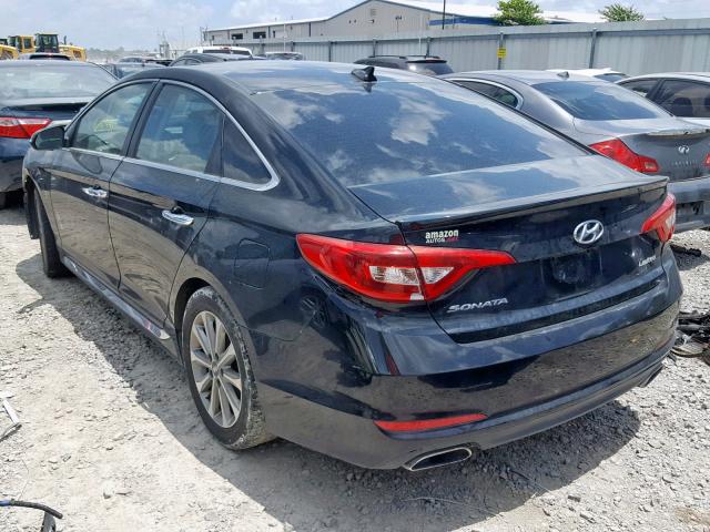 5NPE34AF4GH304369 - 2016 HYUNDAI SONATA SPO BLACK photo 3