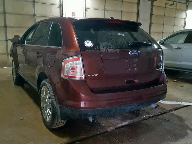 2FMDK4KC1ABA54526 - 2010 FORD EDGE LIMIT MAROON photo 3