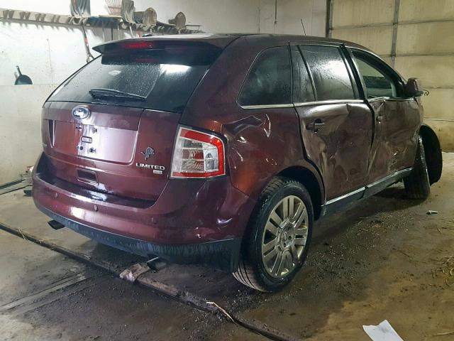 2FMDK4KC1ABA54526 - 2010 FORD EDGE LIMIT MAROON photo 4