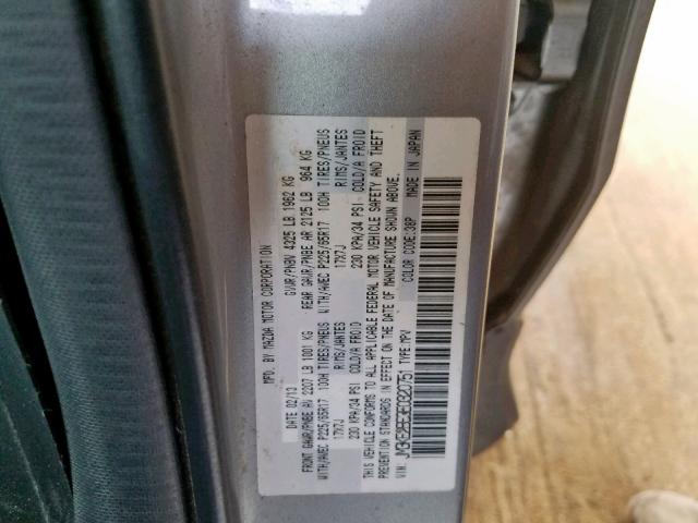 JM3KE2BE3E0320751 - 2014 MAZDA CX-5 SPORT GRAY photo 10