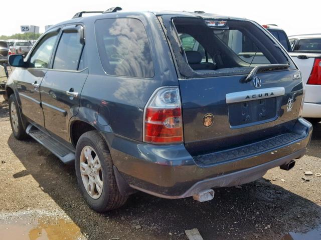 2HNYD18664H554421 - 2004 ACURA MDX TOURIN GRAY photo 3