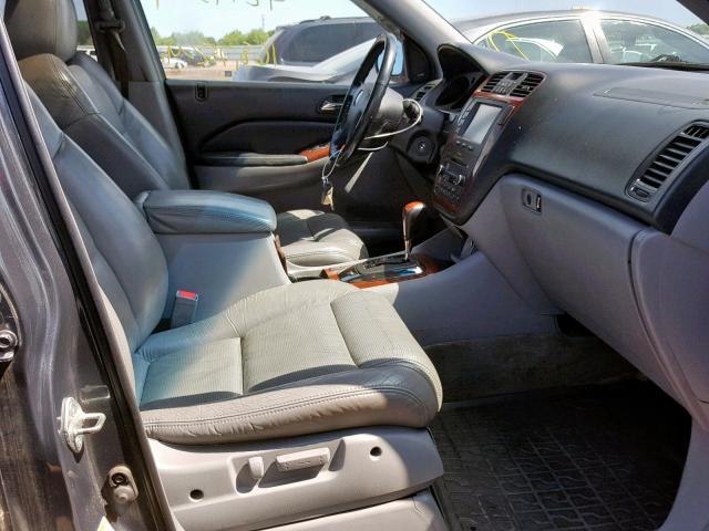 2HNYD18664H554421 - 2004 ACURA MDX TOURIN GRAY photo 5