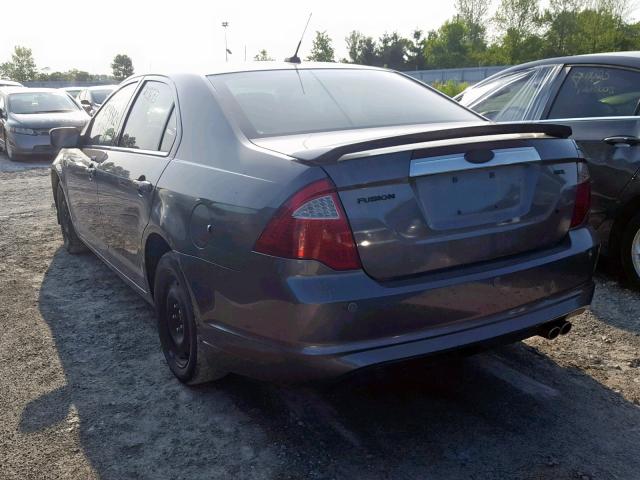 3FAHP0JA2CR126506 - 2012 FORD FUSION SEL GRAY photo 3