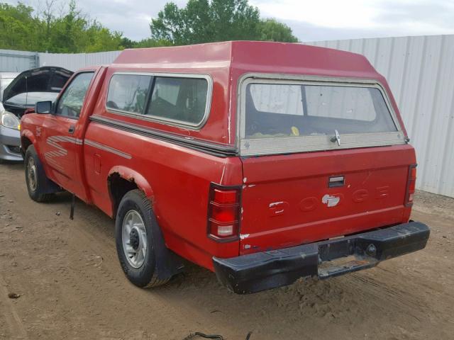 1B7FL26X7PS231218 - 1993 DODGE DAKOTA RED photo 3