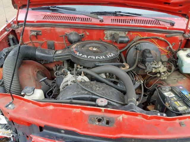 1B7FL26X7PS231218 - 1993 DODGE DAKOTA RED photo 7