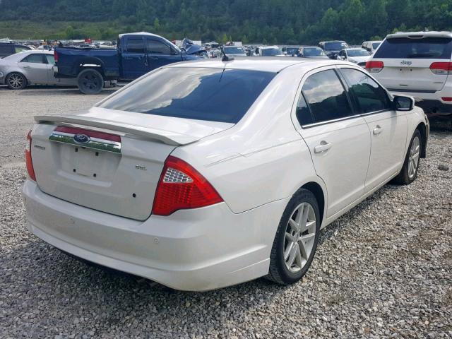 3FAHP0JA1AR255558 - 2010 FORD FUSION SEL WHITE photo 4