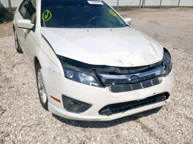 3FAHP0JA1AR255558 - 2010 FORD FUSION SEL WHITE photo 9