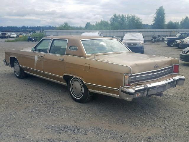 8Y82A821949 - 1978 LINCOLN CONTINENTA GOLD photo 3