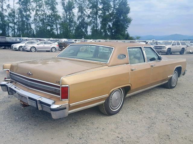 8Y82A821949 - 1978 LINCOLN CONTINENTA GOLD photo 4