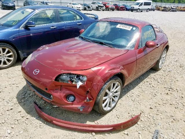 JM1NC26F370137786 - 2007 MAZDA MX-5 MIATA RED photo 2