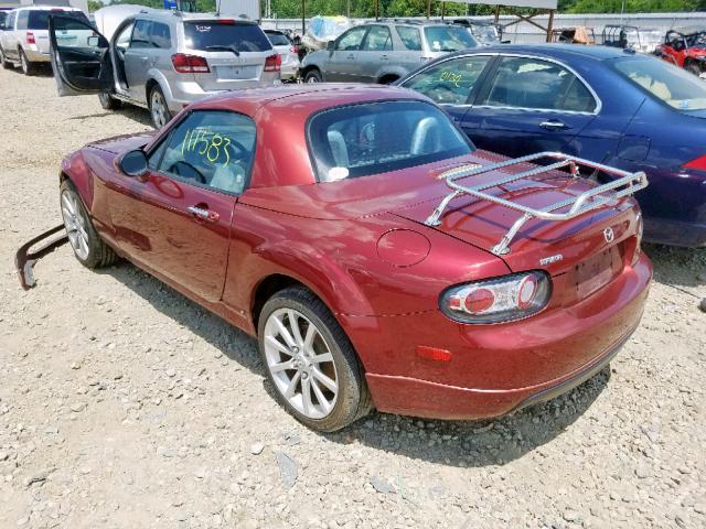 JM1NC26F370137786 - 2007 MAZDA MX-5 MIATA RED photo 3