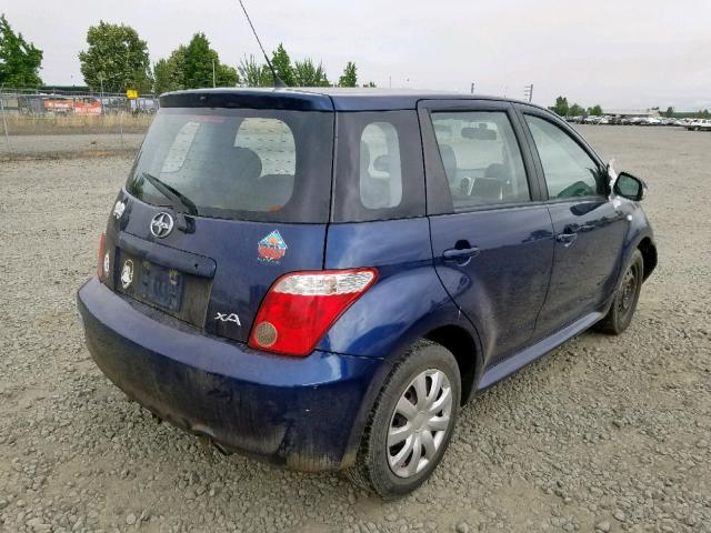 JTKKT624865021377 - 2006 TOYOTA SCION XA BLUE photo 4