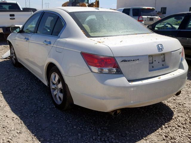 1HGCP3F88AA000834 - 2010 HONDA ACCORD EXL WHITE photo 3