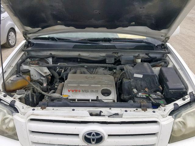 JTEEP21A250107252 - 2005 TOYOTA HIGHLANDER WHITE photo 7