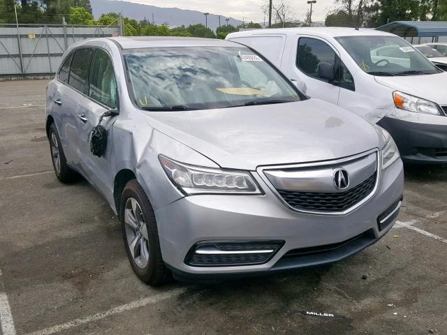 5FRYD3H2XEB008614 - 2014 ACURA MDX SILVER photo 1