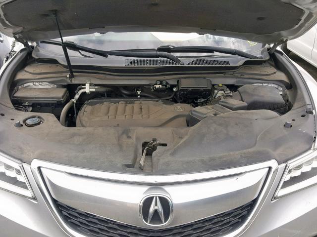 5FRYD3H2XEB008614 - 2014 ACURA MDX SILVER photo 7