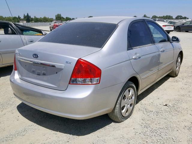 KNAFE222495611183 - 2009 KIA SPECTRA EX SILVER photo 4