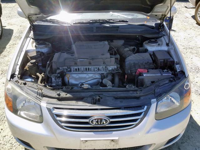 KNAFE222495611183 - 2009 KIA SPECTRA EX SILVER photo 7