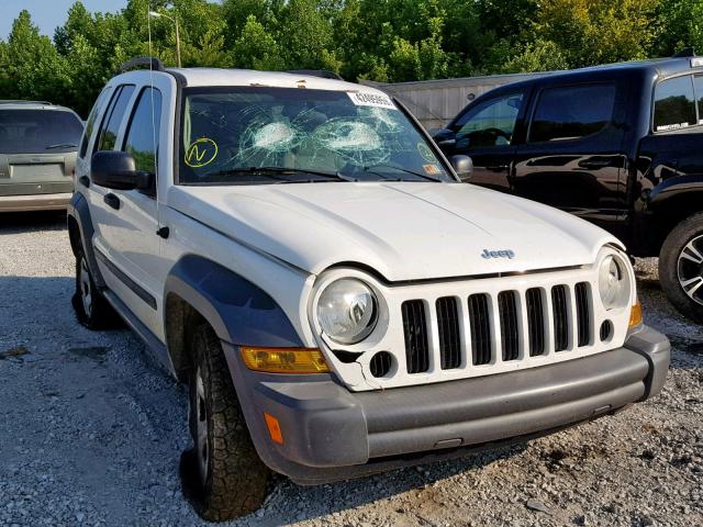 1J4GL48K27W704947 - 2007 JEEP LIBERTY SP WHITE photo 1