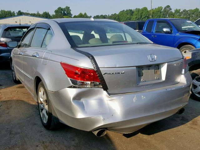 1HGCP36898A011626 - 2008 HONDA ACCORD EXL SILVER photo 3