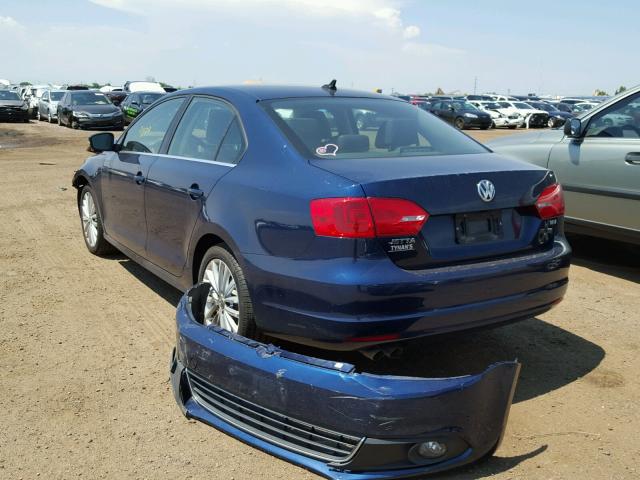 3VWLL7AJ5EM444366 - 2014 VOLKSWAGEN JETTA TDI BLUE photo 3