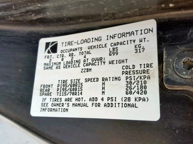 1G8ZY12762Z187320 - 2002 SATURN SC2 SILVER photo 10