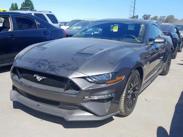 1FA6P8CF0J5132304 - 2018 FORD MUSTANG GT GRAY photo 2