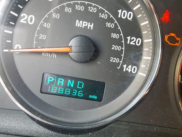 1J8HG48K56C365334 - 2006 JEEP COMMANDER BLACK photo 8