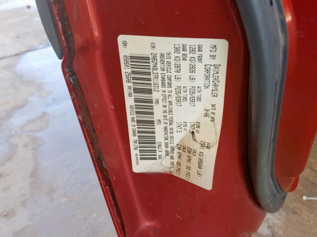 2A8GM48L37R116312 - 2007 CHRYSLER PACIFICA RED photo 10