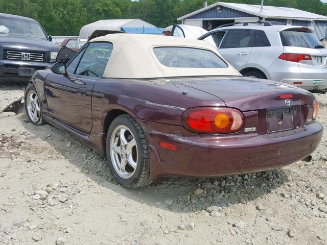 JM1NB3534Y0144683 - 2000 MAZDA MX-5 MIATA BURGUNDY photo 3