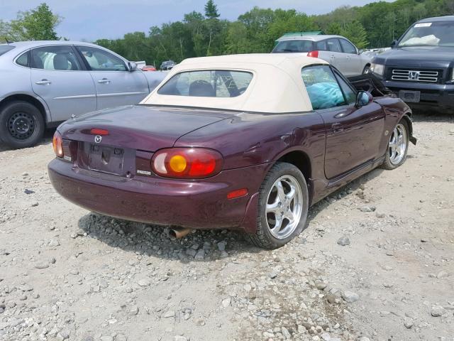 JM1NB3534Y0144683 - 2000 MAZDA MX-5 MIATA BURGUNDY photo 4