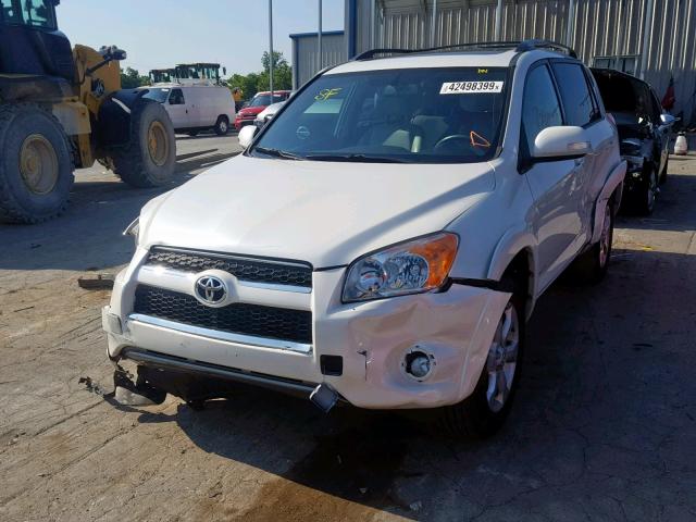 JTMYF4DV2A5015716 - 2010 TOYOTA RAV4 LIMIT WHITE photo 2