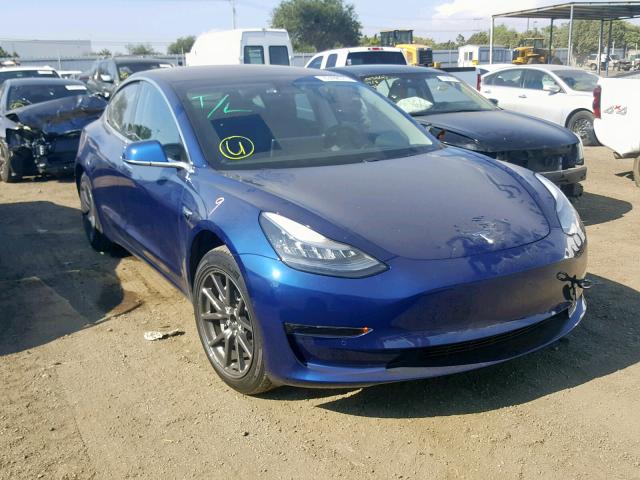 5YJ3E1EA2KF326179 - 2019 TESLA MODEL 3 BLUE photo 1