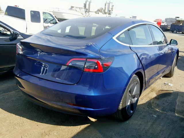 5YJ3E1EA2KF326179 - 2019 TESLA MODEL 3 BLUE photo 4