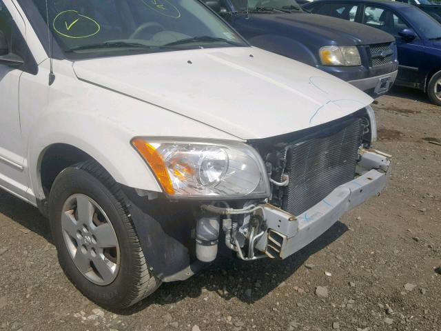 1B3HB28B77D183397 - 2007 DODGE CALIBER WHITE photo 9