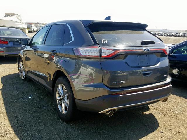 2FMPK3J87JBB29153 - 2018 FORD EDGE SEL GRAY photo 3