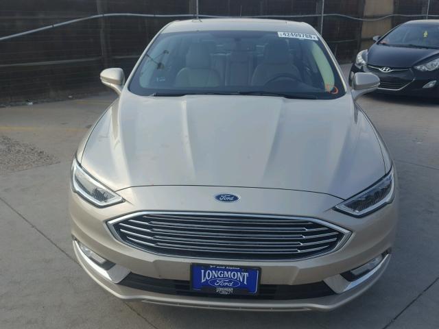 3FA6P0RU8HR360484 - 2017 FORD FUSION TIT WHITE photo 9