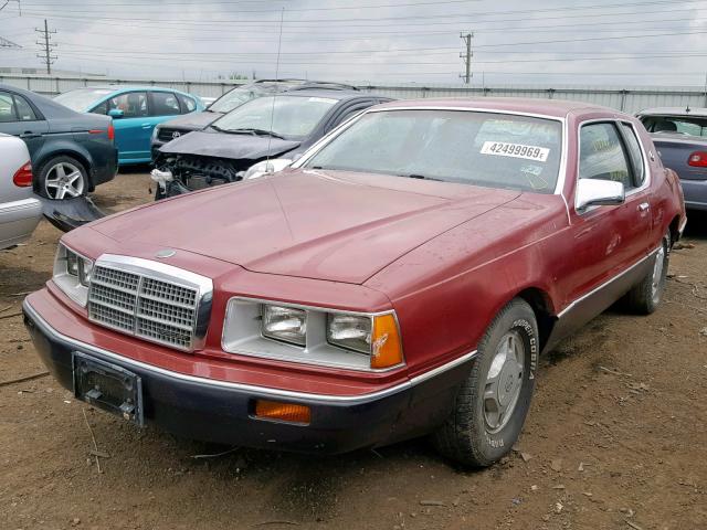1MEBP92F9GH665760 - 1986 MERCURY COUGAR RED photo 2