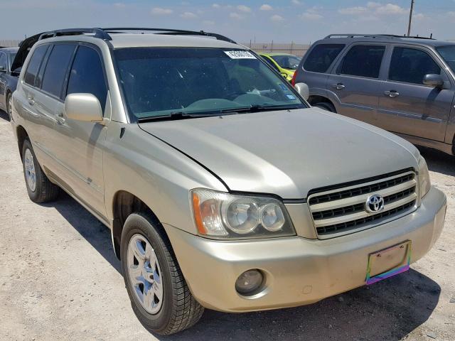 JTEGF21A530110283 - 2003 TOYOTA HIGHLANDER GOLD photo 1