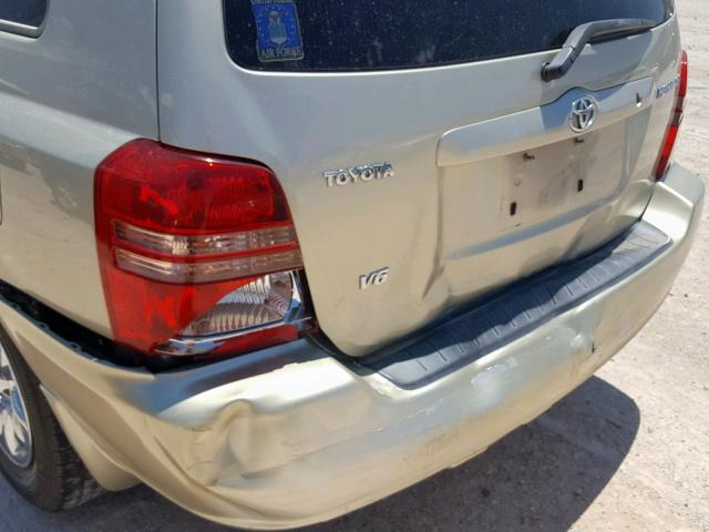 JTEGF21A530110283 - 2003 TOYOTA HIGHLANDER GOLD photo 9