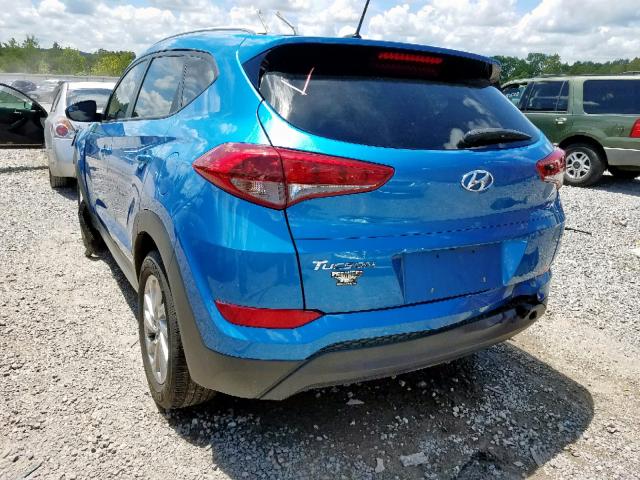 KM8J33A41HU256758 - 2017 HYUNDAI TUCSON LIM BLUE photo 3