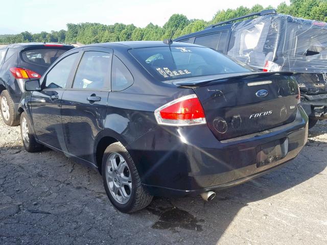 1FAHP36N79W134183 - 2009 FORD FOCUS SES BLACK photo 3