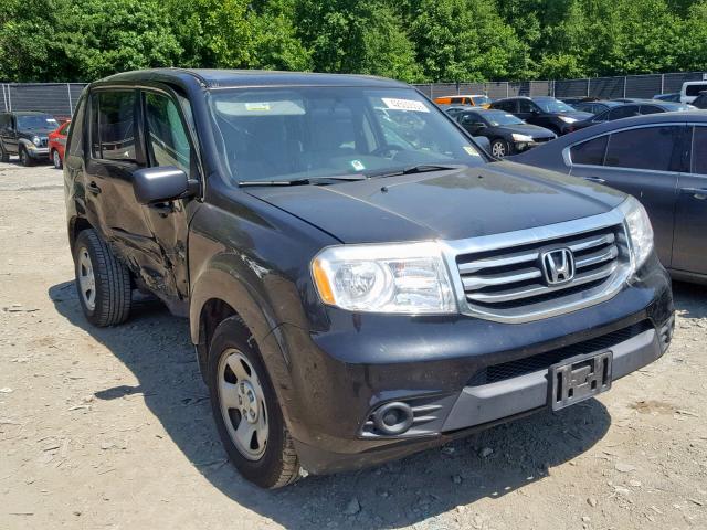 5FNYF4H26DB073556 - 2013 HONDA PILOT LX BLACK photo 1